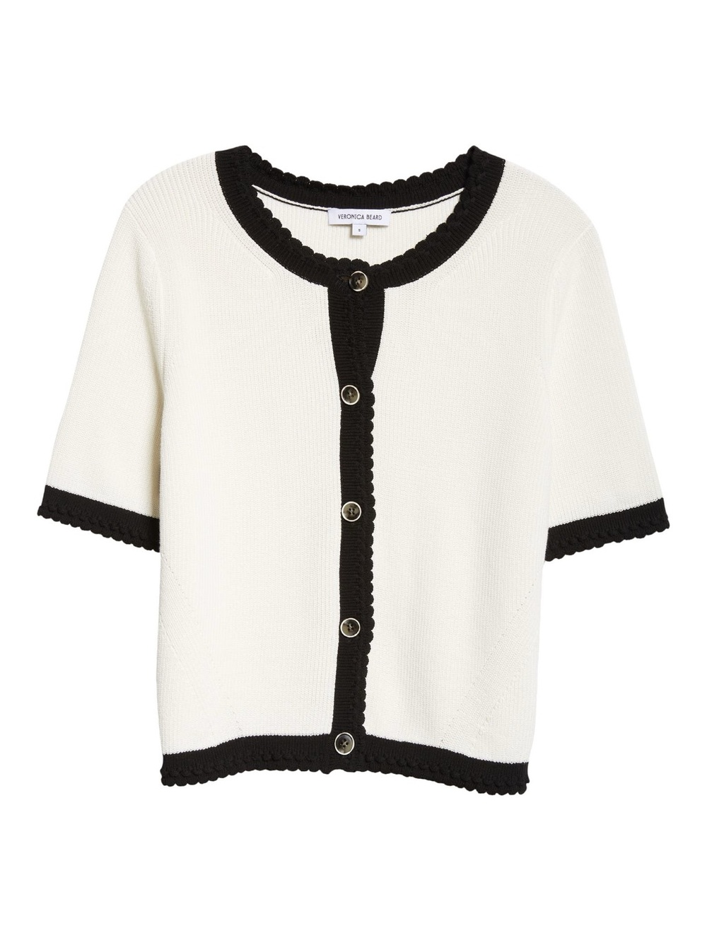 VERONICA BEARD Neroli Short Sleeve Cotton Cardigan
